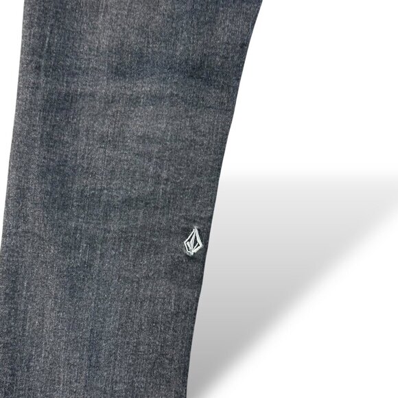 Volcom Vorta Jeans Mens Sz 29 Slim Straight Leg Stretch Faded Black Denim - Picture 5 of 13